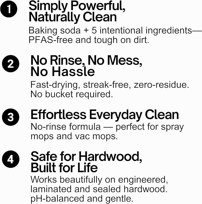 Quick Shine Hardwood Floor Cleaner 64oz | Use in Spray & Vac Mops | Removes Dirt & Scuff Marks | Ready-to-Use, Streak Free, No Rinse | Safer Choice Cleaner |Perfect for Gentle and Effective Cleaning