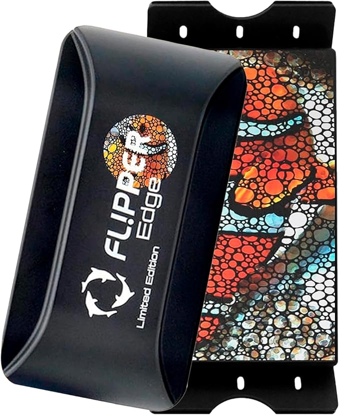 FLIPPER EDGE Standard Limited Edition Clownfish Magnetic 2-in-1 Aquarium Cleaner for Glass and Acrylic Tanks up to 1/2" (12mm) Thick – Dual Blade Design with Floating Algae Scraper and Cleaning Tool