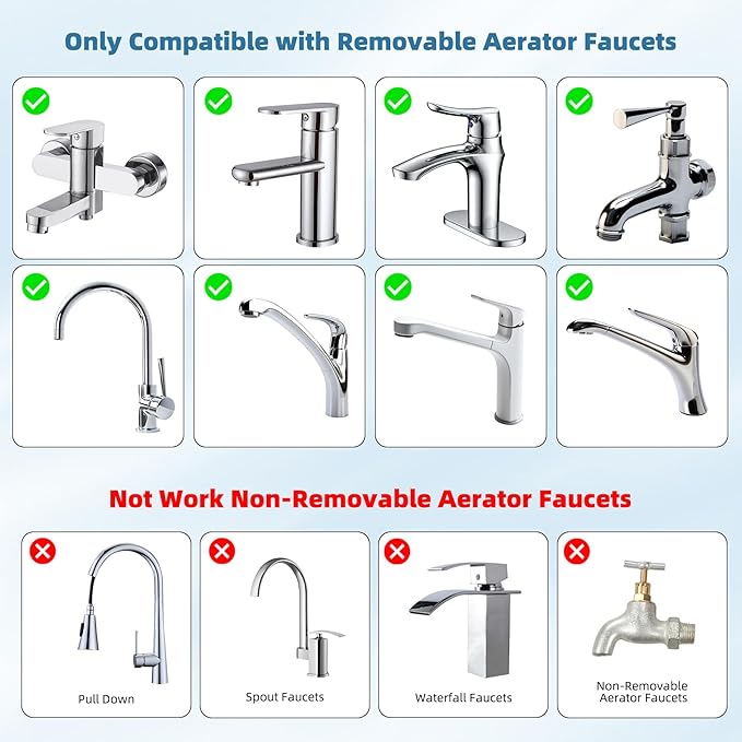 2 Pcs Metal Portable Dishwasher Faucet Adapter, Brass Faucet Aerator Adapter for Portable Dishwasher, 55/64-27 Female and 15/16-27 Male Thread for Kitchen/Bathroom/Rvs, Chrome