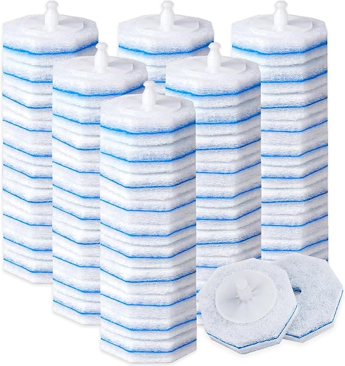 Disposable Toilet Wand Refills Compatible with Most Toilet Cleaning Scrubber, 60 Count Toilet Bowl Cleaner Brush Refill Pads