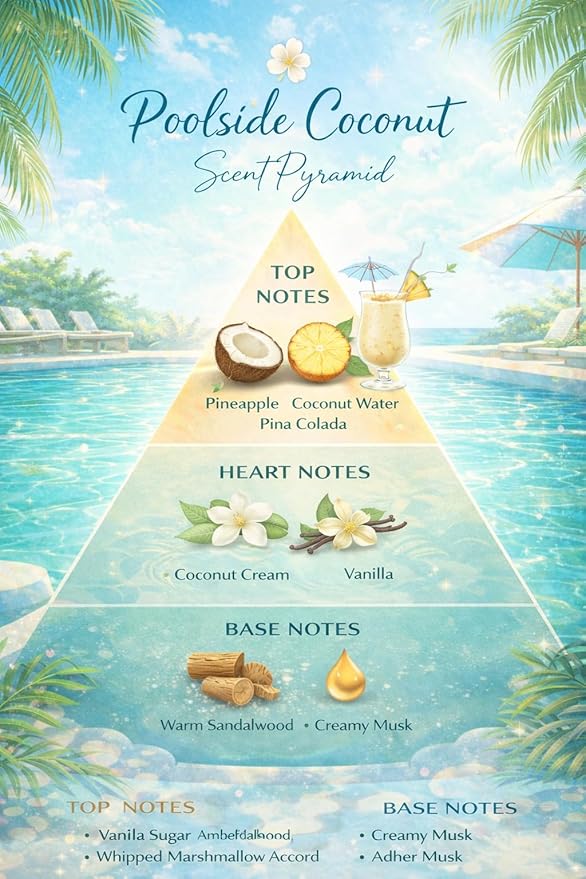 Scented Mop Soap, Resort Inspired Spring Cleaning Floor Cleaner, Made in USA, 32 Oz (Poolside Coconut)