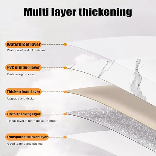 Luxury Thicken Matte Grey White Marble Peel and Stick Floor Tiles Self-Adhesive Vinyl Flooring Roll-DIY Easy for Wall and Floor,Hard Surface/Waterproof/Anti Slip (Not Real Marble, 17.72 "W x 393.7" L)