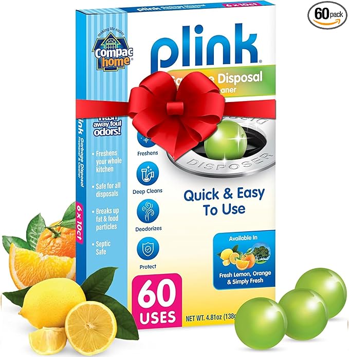 Compac Home Plink Garbage Disposal Cleaner and Deodorizer 60ct VALUE PACK - Assorted Scents