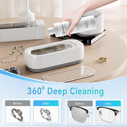 kunphy Sonic Jewelry Cleaner - Effective Solution for Cleaning Gold, Silver, Platinum, Diamonds, and eyeglasses watch, 8.5 oz (250 ml)