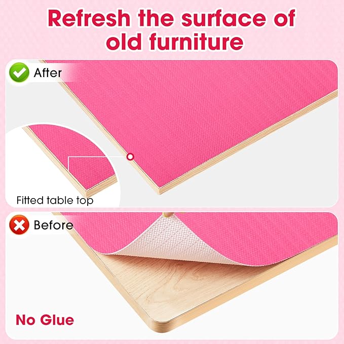 Drawer and Shelf Liner, Non-Slip Kitchen Cabinet Liners Non-Adhesive Thick Strong Grip Waterproof Washable Mats Protect Dresser Shelves Cupboard Bathroom Cabinets, Fuchsia, 18 in X 20 FT