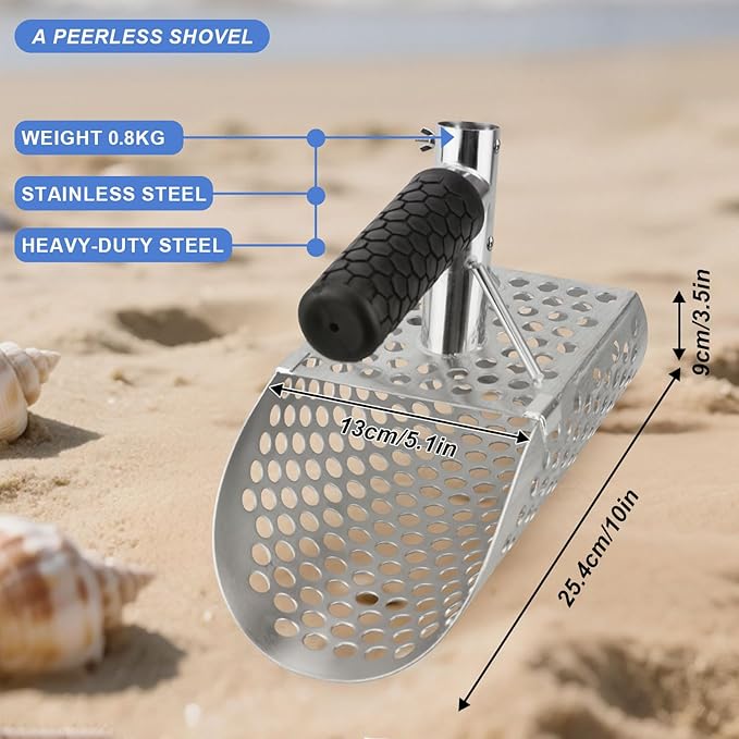 Metal Detector Accessories Digging Tools，Beach Sand Scoop with Long Carbon Fiber Handle，Metal Detecting Digging Tools，Metal Detecting Shovel，Sand Shovel Metal Detecting (03style)