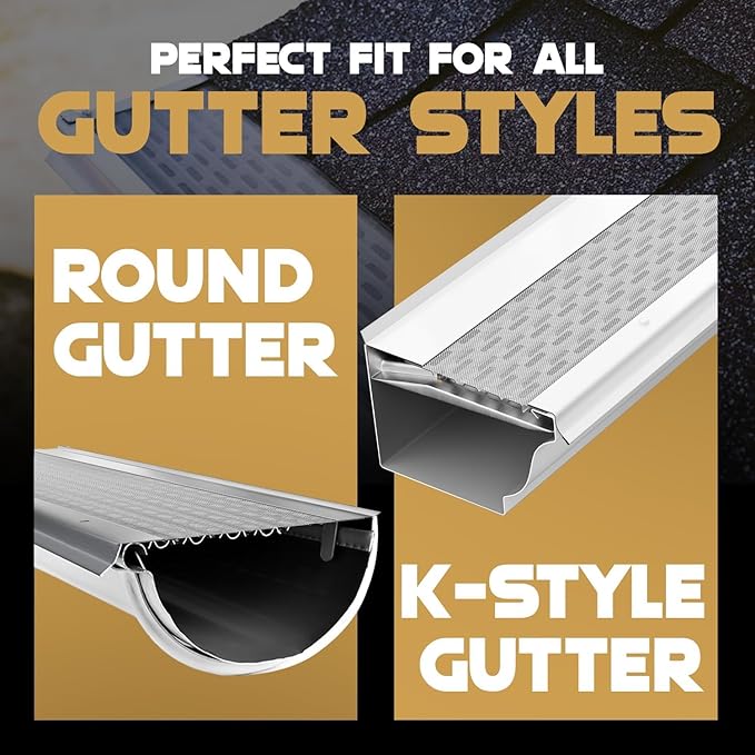 Micromesh 5 inch Gutter Guards Leaf Protection, 1 Feet Sample Pack Sandcastle, Stainless Steel Mesh, Aluminum Gutter Covers, Contractor Grade Gutter Guard from Manufacturer