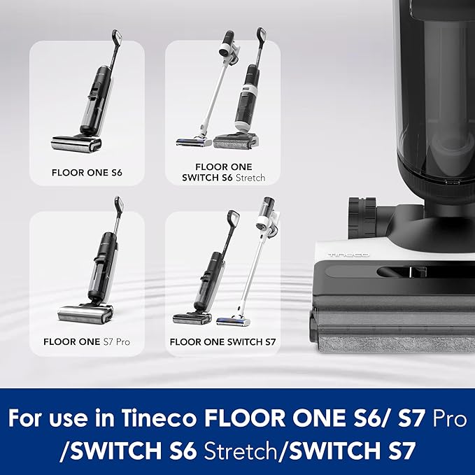 Tineco Replacement HEPA Assembly*2 and Brush Roller*2, Only for FLOOR ONE S6/Switch S6 Stretch / S7 Pro/Switch S7 Wet Dry Vacuum Mop, Not for Stretch S6&Any Other Model