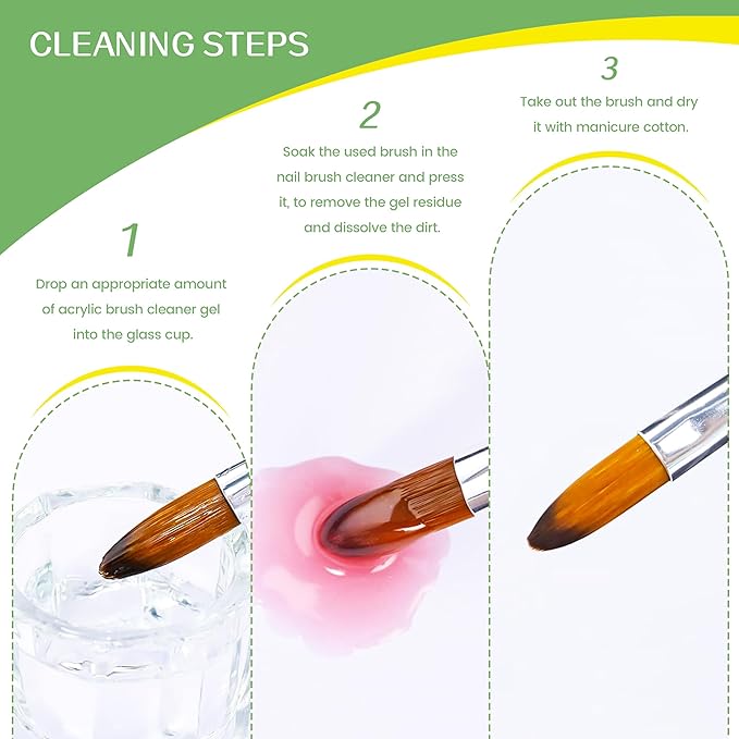 AIJIMEI Acrylic Nail Brush Cleaner Gel, Camellia Gel Nail Brushes Cleaner for Solid Gel Polish Brush Clean and Care Nail Brush Use for DIY and Salon (60ml-Camellia)