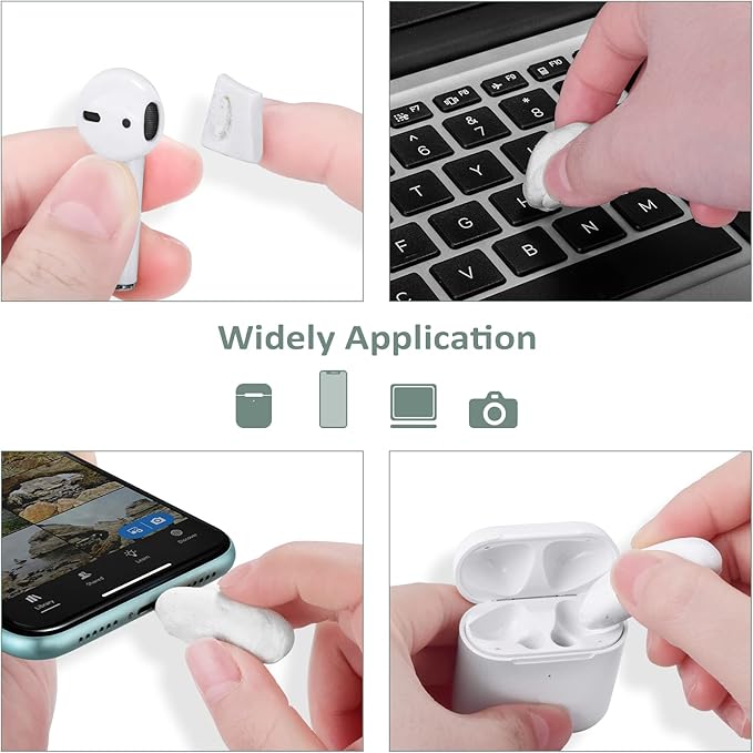 Cleaner Kit for Earbud Putty: Cleaning Putty Remove Ear Wax Compatible with Air- Pods - Earbud Cleaning Putty for Headphones Earphone Charging Case & Phone Camera Keyboard Hearing Aids (96 Pcs)