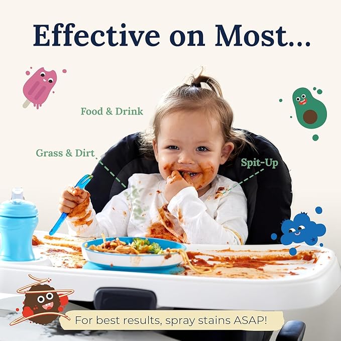 Miss Mouth’s Messy Eater Stain Treater Spray - Stain Remover - Newborn & Baby Essentials - 2-Pack of 16oz Stain Remover