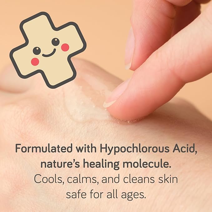 Boo Boo Gel for Kids I Gentle Hypochlorous Acid Skin Relief | Non-Stinging Cleaning Gel for Cuts, Scrapes, Bug Bites, Rashes & Minor Burns | Safe for All Ages, Alcohol-Free, Fast Soothing Care