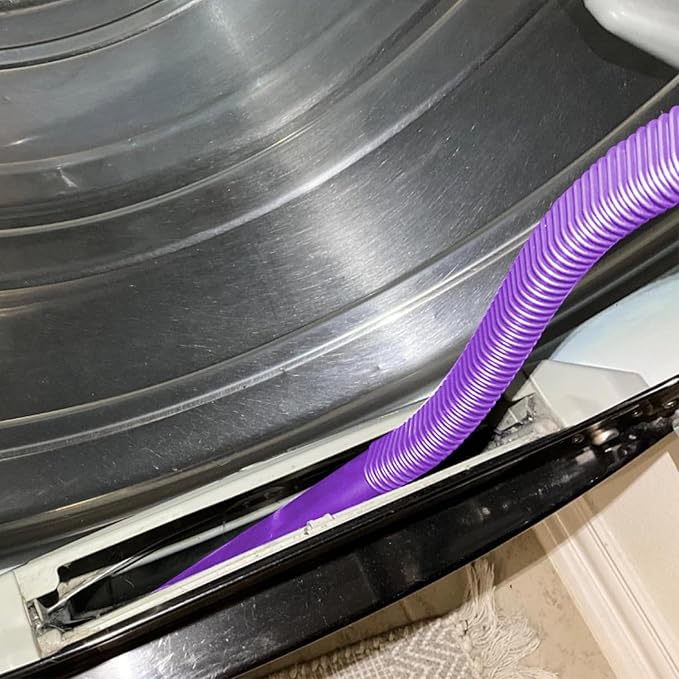 Sealegend Dryer Lint Vacuum Attachment Compatible with Dyson V15 V12 V11 V10 V8 V7 Gen5 Cordless Vacuum Cleaner, Flexible Dryer Vent Cleaner Kit Lint Removal Tool Purple