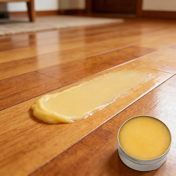 Premium Beeswax Paste Wood Finish & Polish Cutting Board Sealer,Paste Wax for Wood Polish and Cleaner Furniture,Protects & Restores All Wood Furniture Polish for Floors,Cabinets,Tables,Doors(50g)