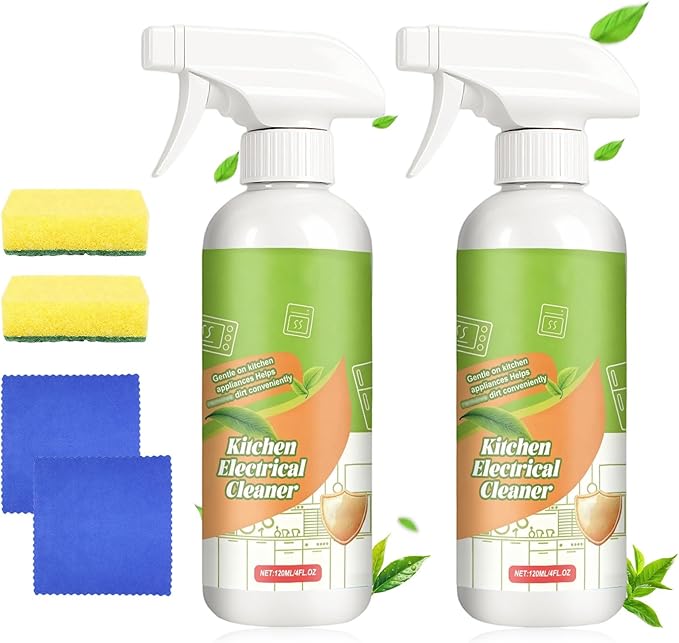 Kitchen Appliance Cleaner,Electrolyzed Ion Kitchen Cleaner Spray,Multi-purpose Household and Kitchen Cleaning Spray,Clean Up Kitchens Oil Stains, Sparkling Clean (2 Pcs)