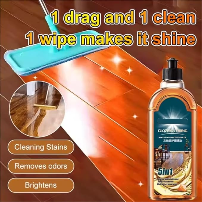 Wood Floor Care Essential Oil, Waxing Polishing Brightening Maintenance Liquid, Special Cleaner(1PCS-500ml)