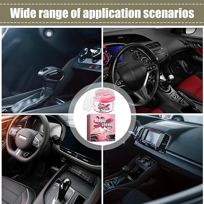 Car Crevice Cleaning Gel - Car Cleaning Putty for Interior, Dust Remover Gel | Gel for Air Vents, Automotive Dust Car Crevice Cleaner, Keyboard Cleaner for Laptops, Desks, Keyboards, Gear Levers
