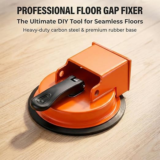 Floor Gap Fixer Tool, 2026 Upgrade Heavy Duty Floor Gap Fixer Tool, Carbon Steel Floors Suction Cup Tools with Rubber Pad for Laminate, Wood, Tile, Vinyl
