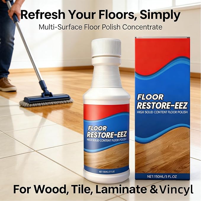 Multi-Surface Floor Restorer Polish | High-Solids Content Formula for Wood, Tile & Laminate | 1 Bottle, Easy Application