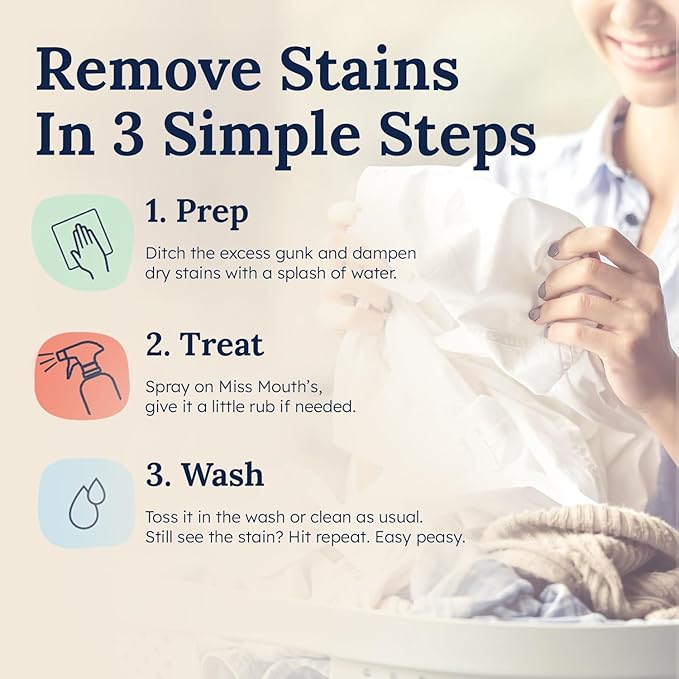 Miss Mouth's Messy Eater Stain Treater - 2 Pack Stain Remover Spray and 16oz Bottle