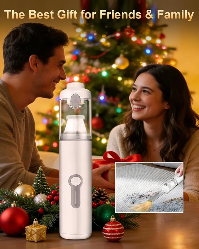MARTISAN Cordless Car Vacuum, 4-in-1 Portable Vacuum, 20,000Pa Suction Power, 3 Sunction Modes, HEPA Filter, Vacuuming, Blowing, Inflating, Pumping, Quick Charging for Home, Office, Camping, White