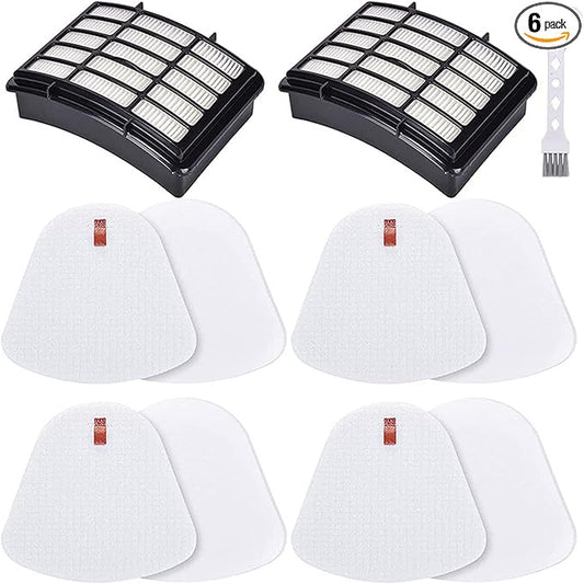 2 Hepa + 4 Foam & Felt Filters for Shark CU510 CU512 Lift-Away XL Upright Vacuum Accessories (2+4 filter)