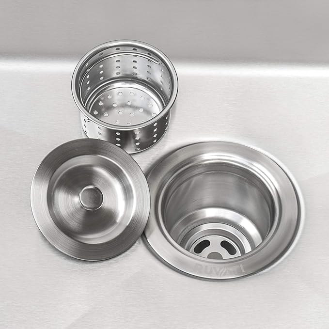 Ruvati Kitchen Sink Basket Strainer Drain Assembly - Stainless Steel - RVA1025