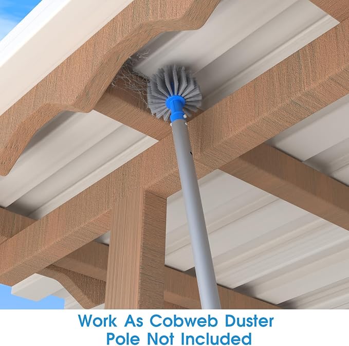 Small Pool Brush Head for Cleaning Narrow Corners Steps, Stiff Wavy Bristles Round Brush Scrubber for Above Ground & Inground Pools, Cobweb Brush