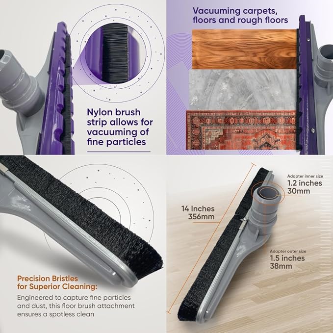 Replacement Wand+Floor+Carpet Brush. Compatible with ProTeam vacuum backpack and Hoover vacuum cleaner C2401-Commercial cleaner tool set for backpack systems; fits Super Coach Pro and Shoulder Vac Pro