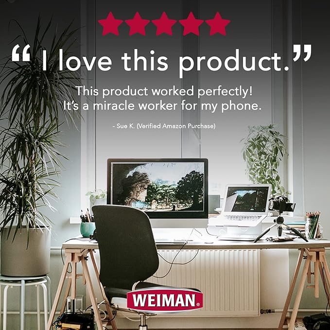 Weiman Electronic Disinfecting Wipes- 2 Pack - Safely Clean Your Laptop, Computer, TV, Screen Equipment-Electronic Cleaner Wipes-15 Count
