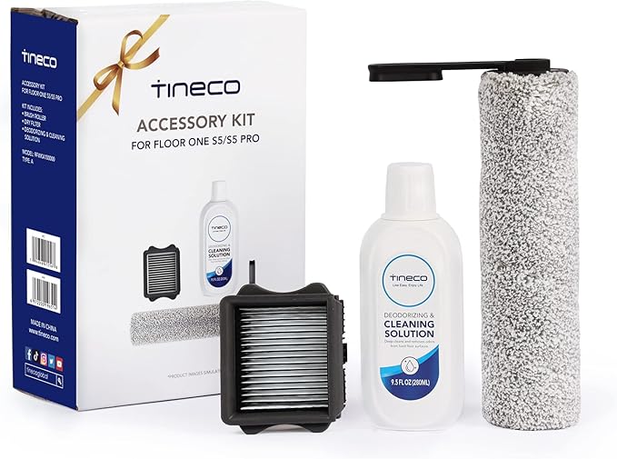 Tineco Floor ONE S5 / iFLOOR 5 Breeze Complete Cordless Stick Vacuum Mop Replacement, HEPA Assembly & Brush Roller & 280ml Solution Set, Not for S5 Combo and Any Other Model
