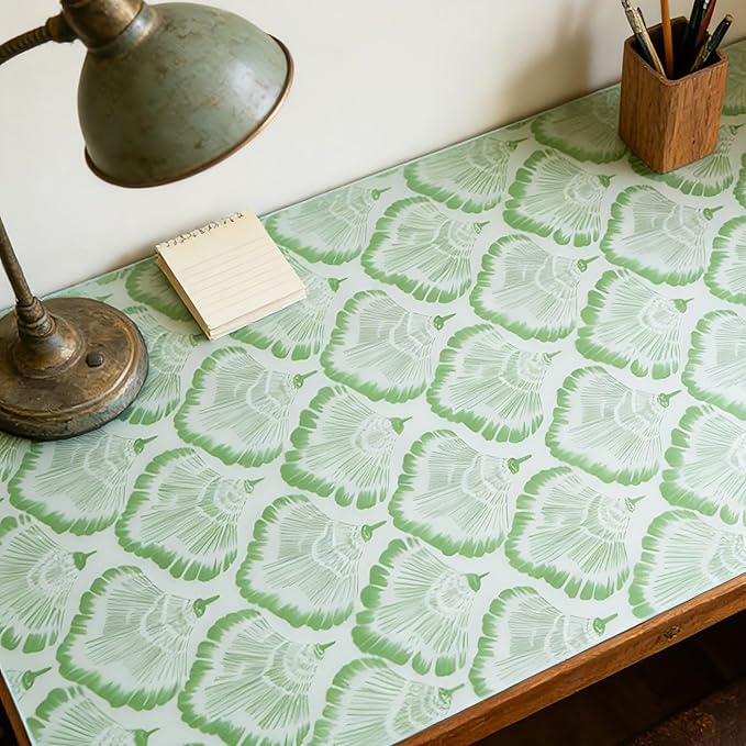 Drawer and Shelf Liner - Green Banana Leaf Pattern,Non Adhesive Non Slip Waterproof Easy-Clean Liner for Kitchen Cabinet, Refrigerator, Bathroom, Pantry Storage Drawers, 12 in x 10 Ft.