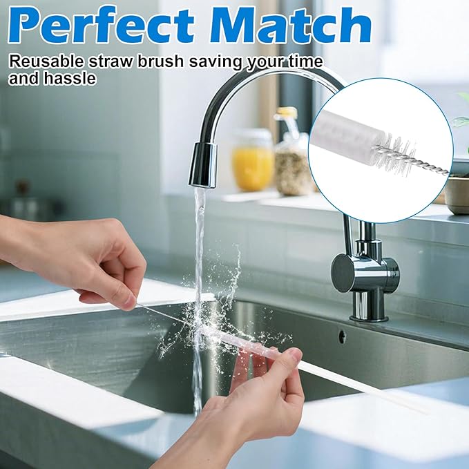 Palksky Water Bottle Cleaning Brush Kit, Brush and Straw Cleaner for Owala, 5 PCS