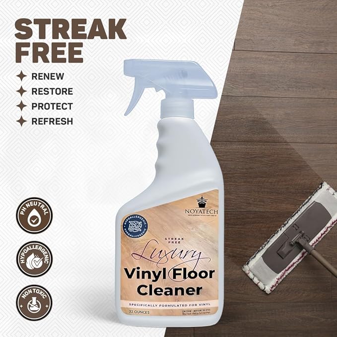 Luxury Vinyl Floor Cleaner for LVP & Wood Floors – Streak-Free, Pet Safe, Non-Toxic Formula – Gentle, Residue-Free Cleaning for Luxury Vinyl Plank, Sealed Wood & Laminate Floors (32)