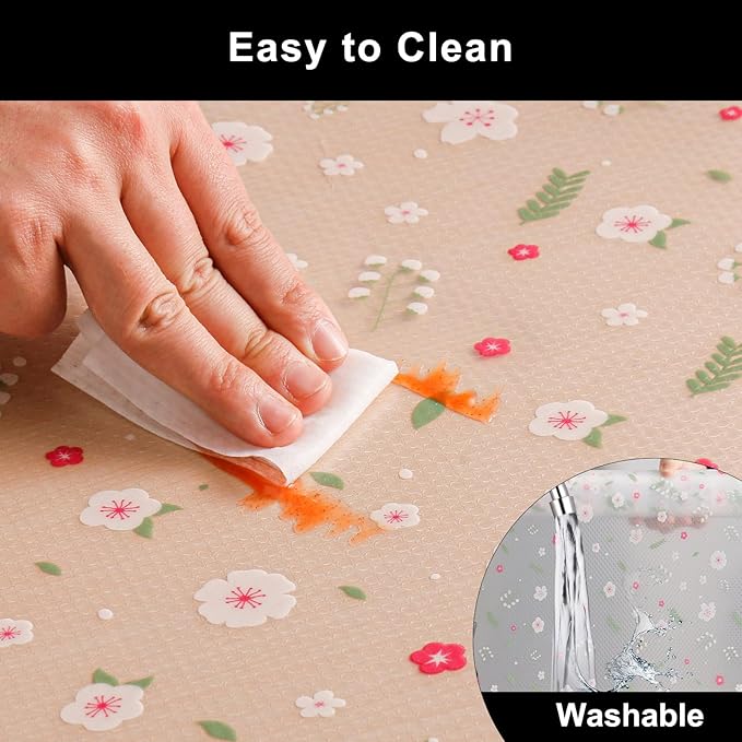 Cooyes Shelf Liner – Premium Non-Adhesive Cabinet & Drawer Liner for Kitchen – Waterproof Shelf Paper with Modern Pattern – Durable EVA Cabinet Mat – Easy to Cut (17.5" W x 197" L)