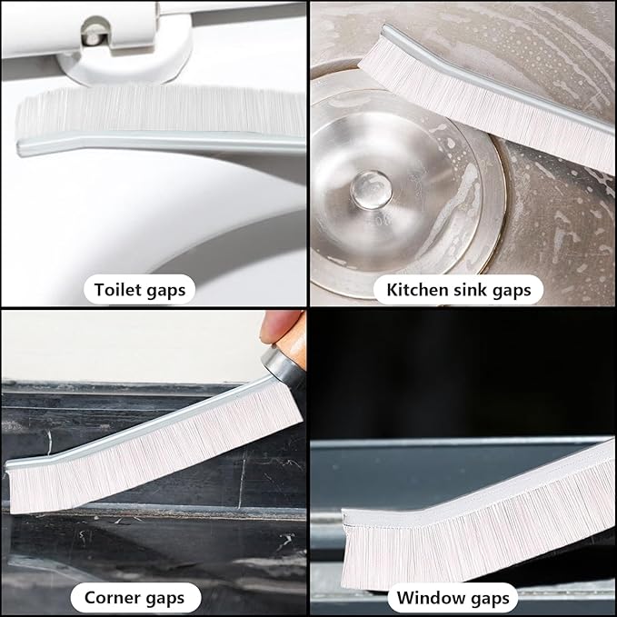 4 Pcs Gaps Cleaning Brush, Hard Bristle Crevice Cleaning Brush,Bathroom Gaps Brush, Grouting Cleaning Brush for Shutter Door Window Track,Crevice Cleaning Brushes for Household Use
