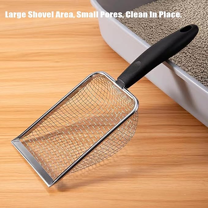 GKYZBB Cat Litter Scoop,Stainless Steel Metal Cat Litter Scoop,Easy to Clean,Suitable for Cleaning cat Litter,Beach Shovel