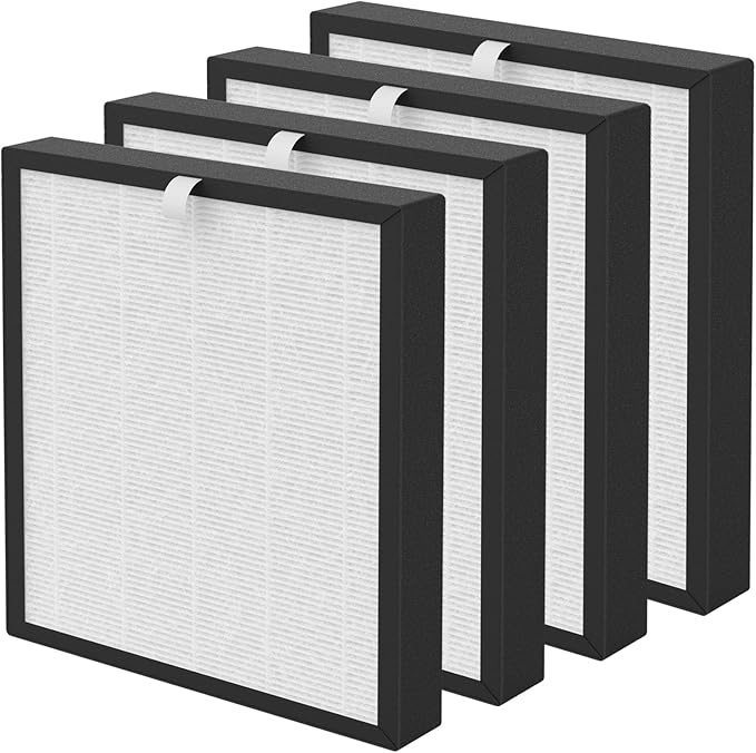 SAKEGDY TZ-K2 Replacement Filter Compatible with ToLife Air Cleaner Purifier TZ-K2, 3-in-1 High-Efficiency H13 HEPA TZ-K2 Filter, Activated Carbon and Pre-Filter, TZ-K2-A Replacement Filter, 4 Packs