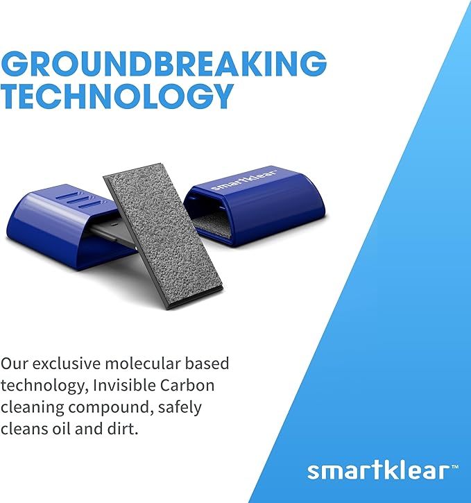 CarbonKlean SmartKlear Smart Phone Screen Cleaner - Compatible with iPhones, Androids, and More - Cleaner with Carbon Microfiber Tech-Injected Blue-1 Count (Pack of 1)