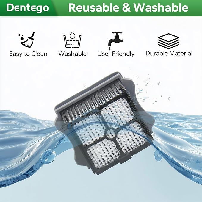 Floor ONE S3 Replacement Filter Compatible with Tineco iFloor 3, Floor ONE S3, Floor ONE S5, Floor ONE S5 Pro Cordless Wet Dry Vacuum Cleaner, 4 Pack