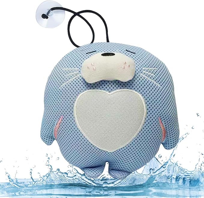 Hot Tub Scum Absorber - Sea Lion Hot Tub Floating Sponge - Scum Remover - Reusable Hot Tub Scum and Oil Absorbing Sponge to Keep Water Clean - Light Blue