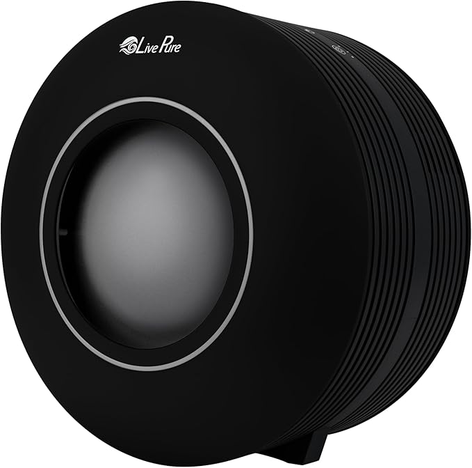 LivePure Capri Series True HEPA Tabletop Air Purifier, Black