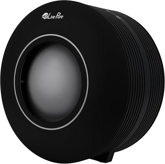 LivePure Capri Series True HEPA Tabletop Air Purifier, Black