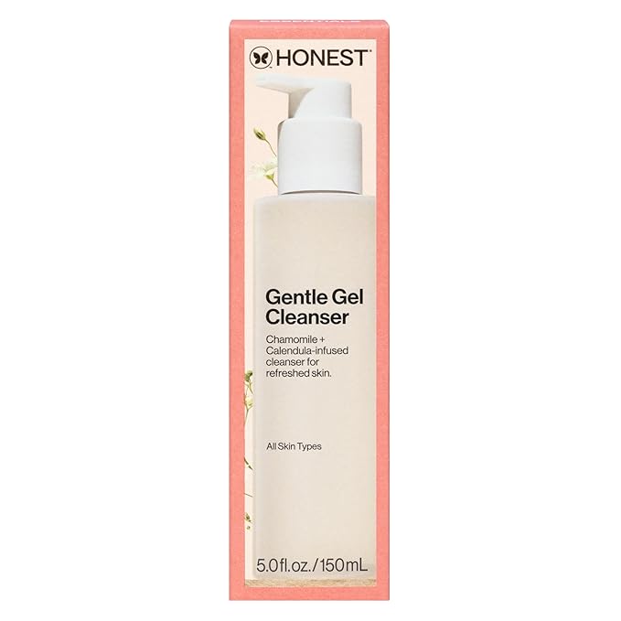 Honest Beauty Gentle Gel Daily Face Cleanser, Calms, Refreshes, Hydrates, Vegan Safe for Sensitive Skin, 5 fl oz, (Pack of 2)