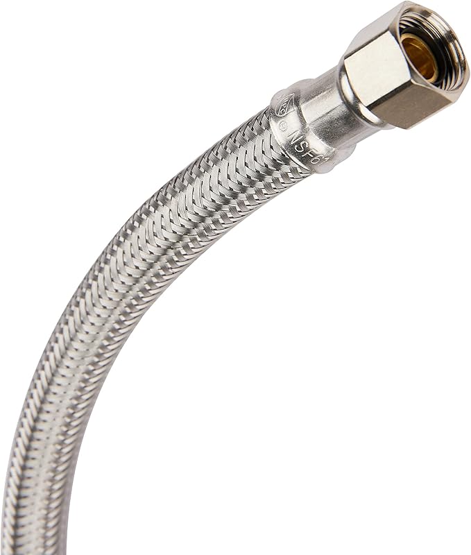 EFIELD Appliance Accessories Dishwasher Hose with 90 Degree FGH Elbow, 4 Feet Length,Water Supply Line, Premium Braided Stainless Steel,(HOSE010)