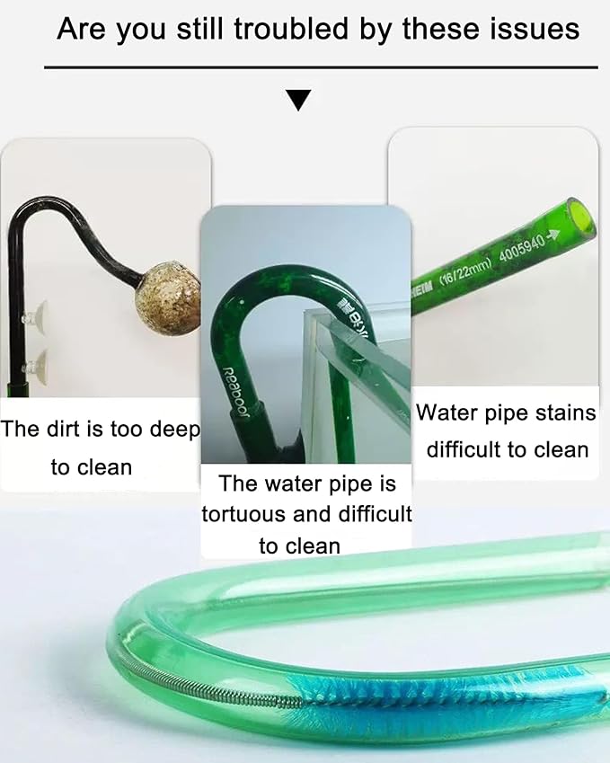 Flexible Long Drain Brush 61in Nylon Cleaner Double Ended Hose Tube Stainless Steel Pipe Brush 10 PCS 8.2in Straw Cleaning Brush