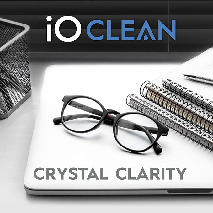 Eyeglass Lens Cleaner (3.38oz+3.38oz+2cloths) – Kit for Glasses, Screens, Camera, Laptops, Touchscreens, Computer Monitors, Other Electronics – 2 Microfiber Cloths Inluded
