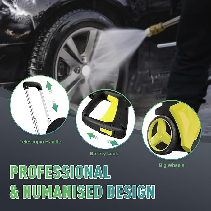 Pressure Washer with Smart Touch Screen, Power Washer with Foam Cannon and 4 Nozzles
