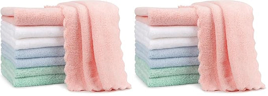 Orighty Burp Cloths, Super Soft & Highly Absorbent Coral Fleece, 20 x 10 Inch Gentle & Large Burp Rugs for Baby Sensitive Skin - Burping Cloths for Newborn Essential, 16 Pack