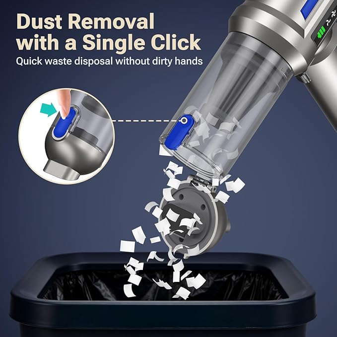 Mini Vacuum Cleaner, 2 in 1 27000PA Brushless Car Vacuum &250000RPM Air Duster 9000mAh Battery Air Blower Wireless Handheld Vacuum for Car,Office and Home